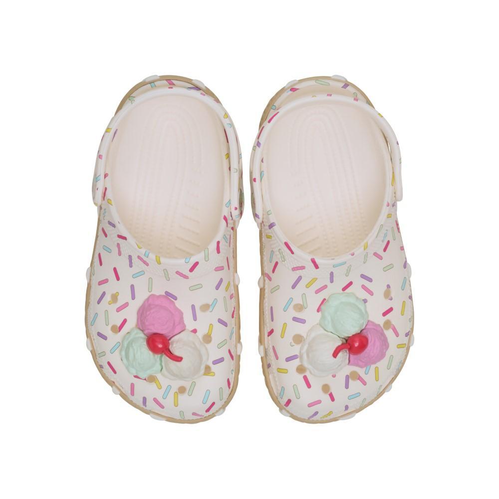 Sandália Crocs Classic Ice Cream Sundae Clog  K Chalk - 5