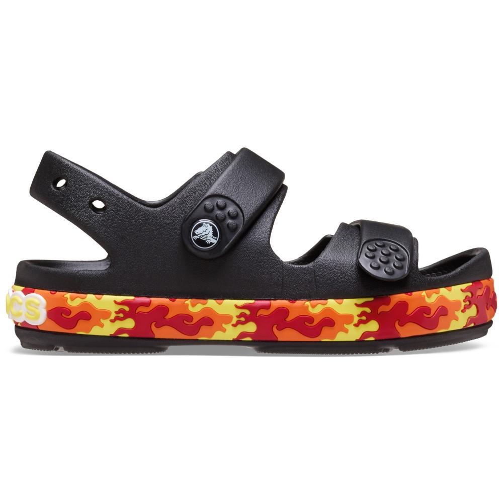 Sandália Crocs Crocband Cruiser Flames Sandal K Black - 1