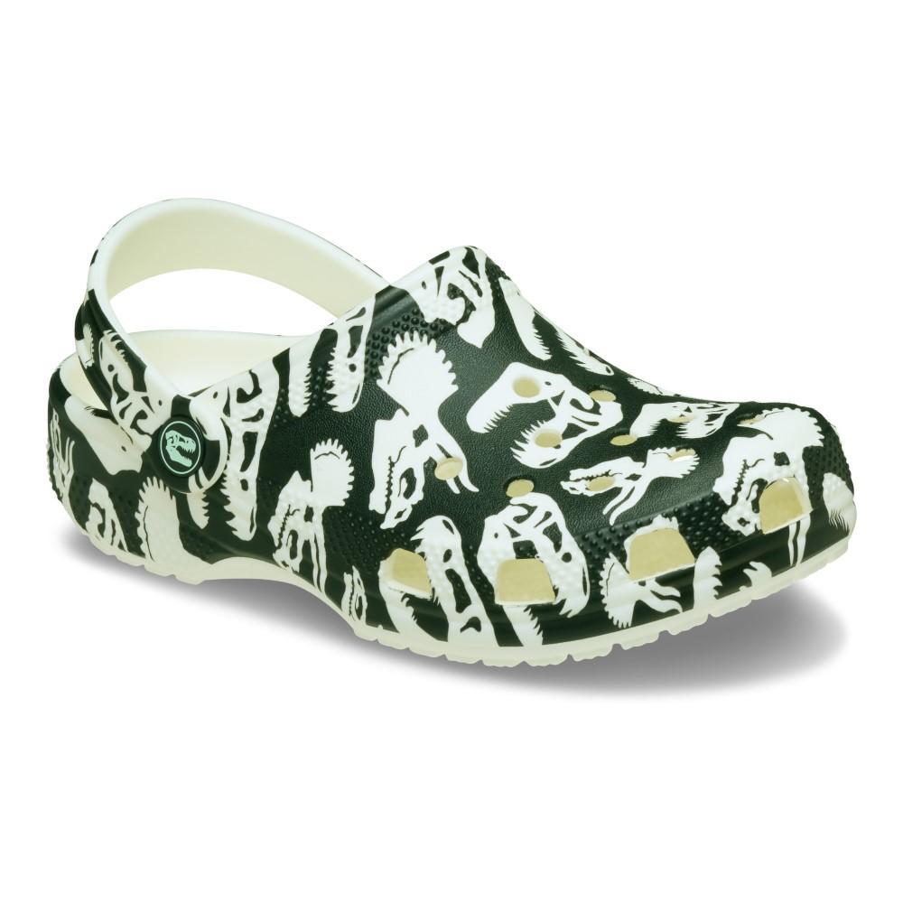 Sandália Crocs Classic Glow Dino Clog T Glow Green - 2