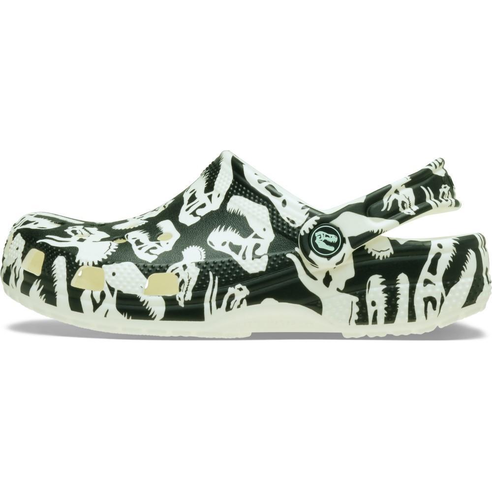 Sandália Crocs Classic Glow Dino Clog T Glow Green - 3