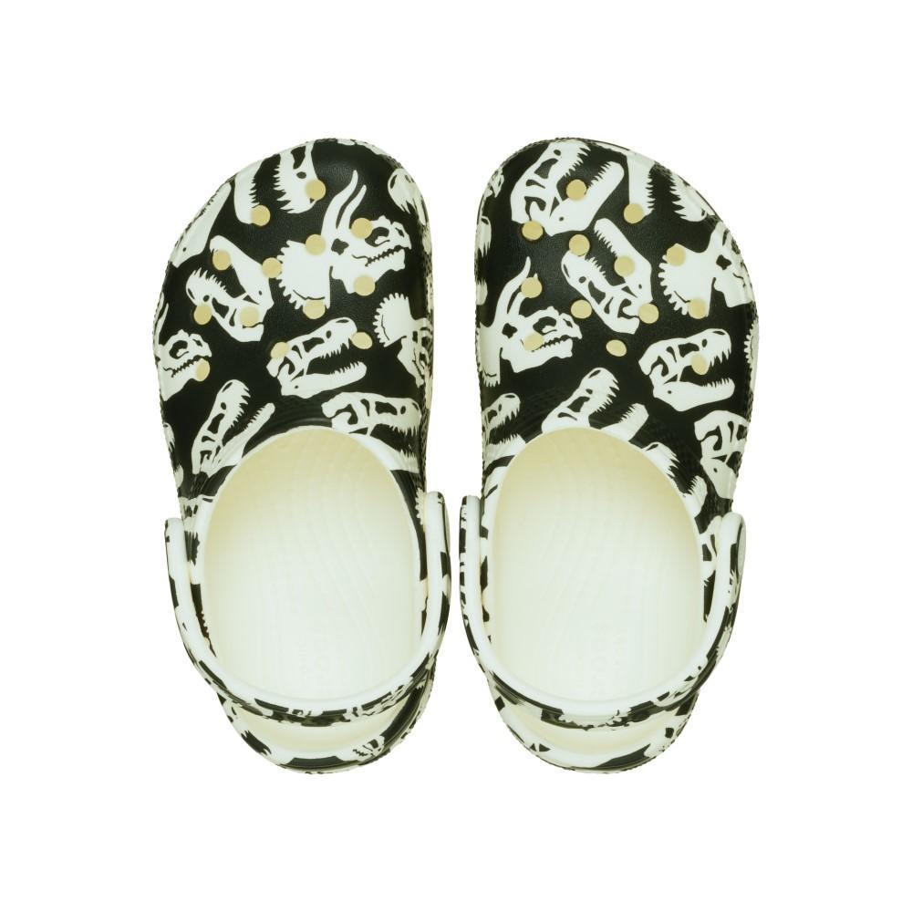 Sandália Crocs Classic Glow Dino Clog T Glow Green - 5