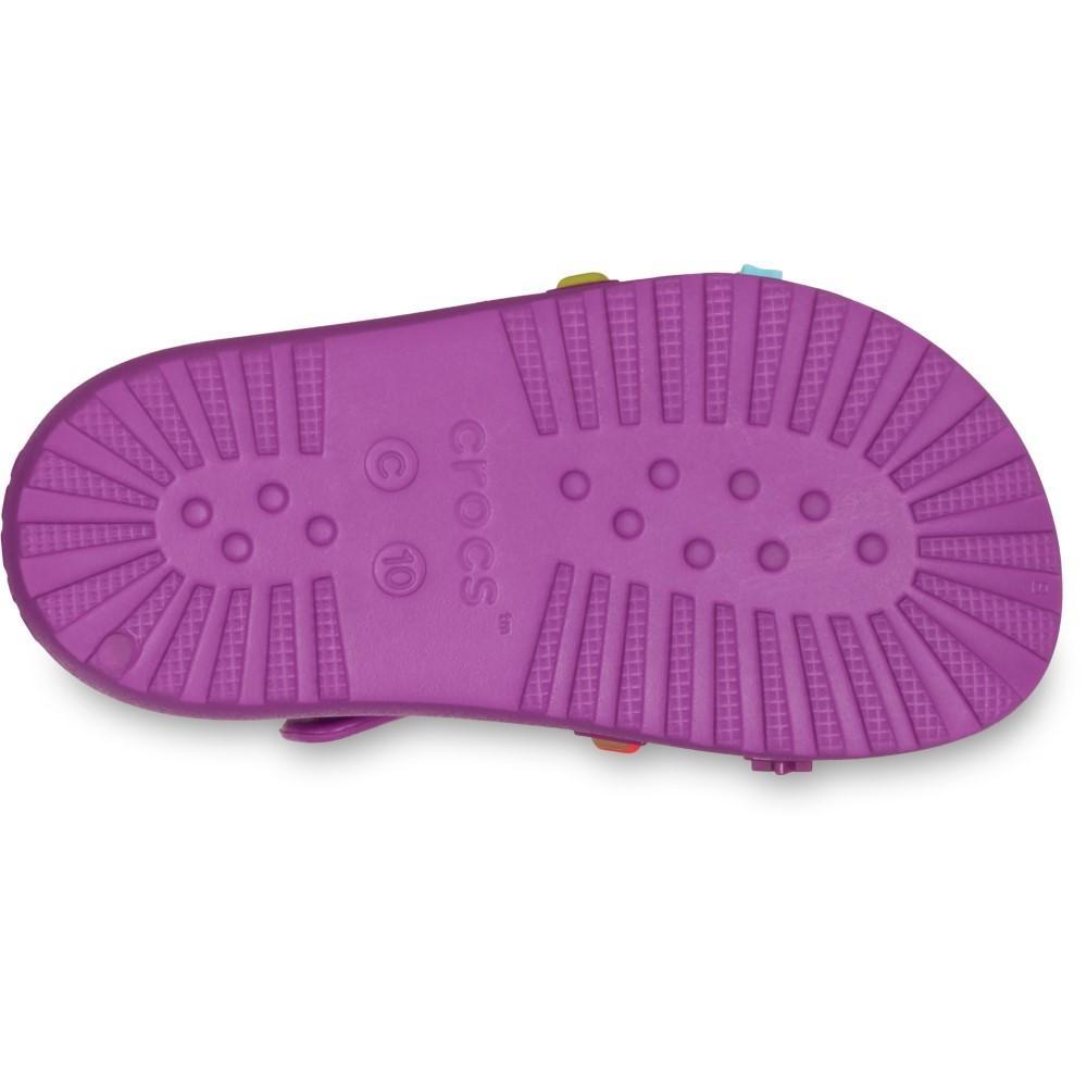 Sandália Crocs Classic Beaded Fisherman T Grapeberry - 5