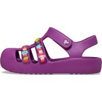 Sandália Crocs Classic Beaded Fisherman T Grapeberry - 3