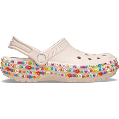 Sandália Crocs Classic Beaded Band Clog T Quartz