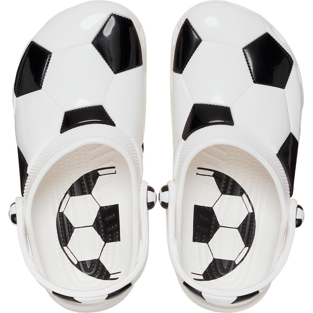 Sandália Crocs Classic Bola Futebol Clog K White/Black - 5