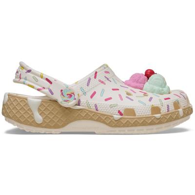 Sandália Crocs Classic Ice Cream Sundae Clog T Chalk