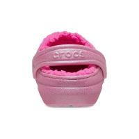 Sandália Crocs Classic Lined Glitter Clog T Pink Tweed - 7