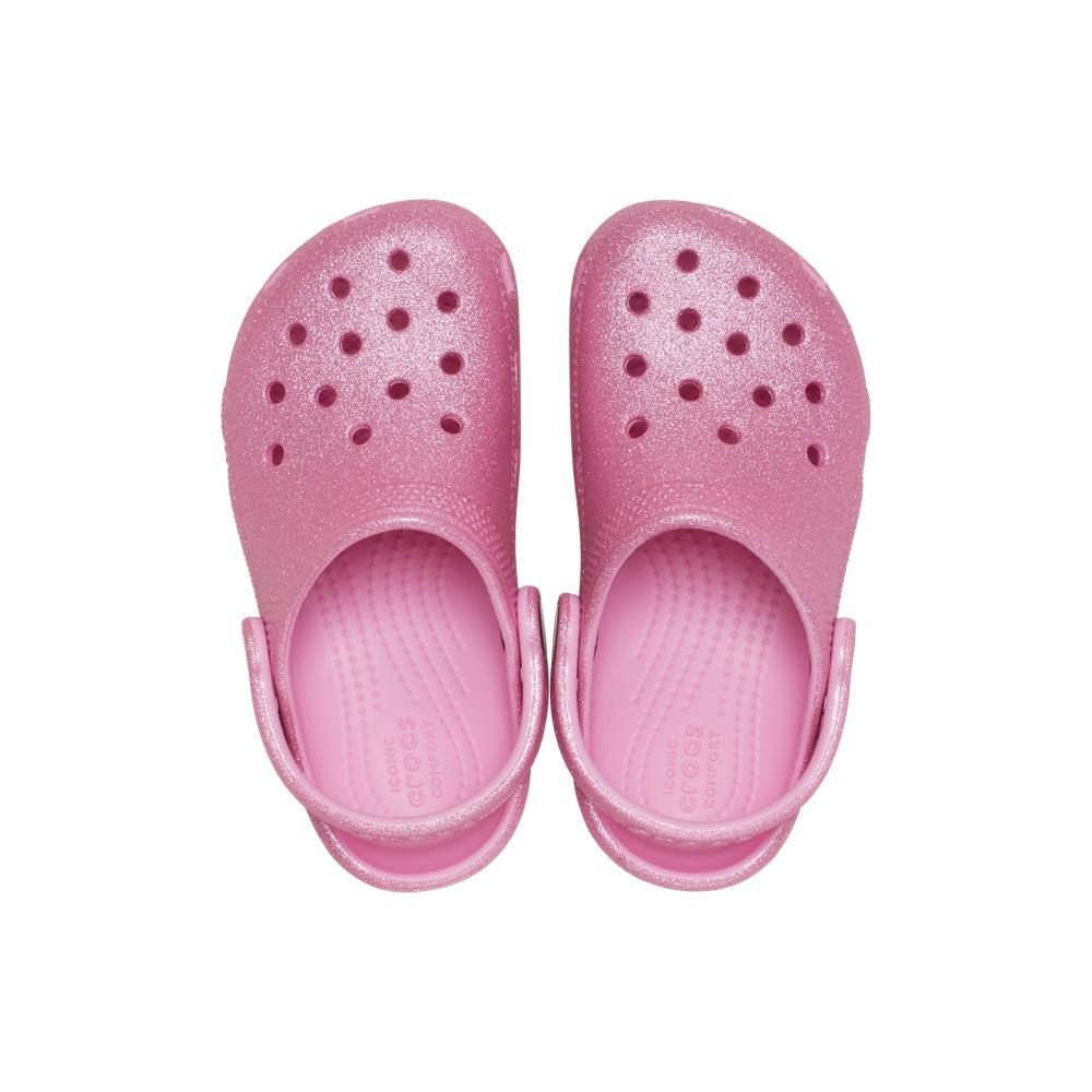 Sandália crocs classic clog glitter infantil pink tweed glitter - 5