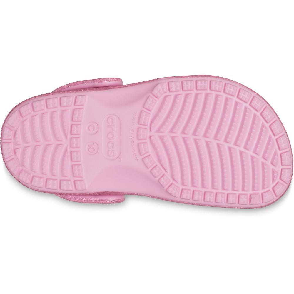 Sandália crocs classic clog glitter infantil pink tweed glitter - 6