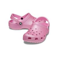 Sandália crocs classic clog glitter infantil pink tweed glitter