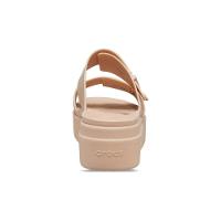 Sandália crocs brooklyn sandal lowwdg pink caramel - 7