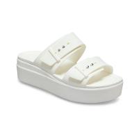 Sandália crocs brooklyn sandal lowwdg chalk - 2