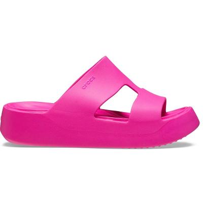 Sandália crocs getaway platform h-strap pink crush