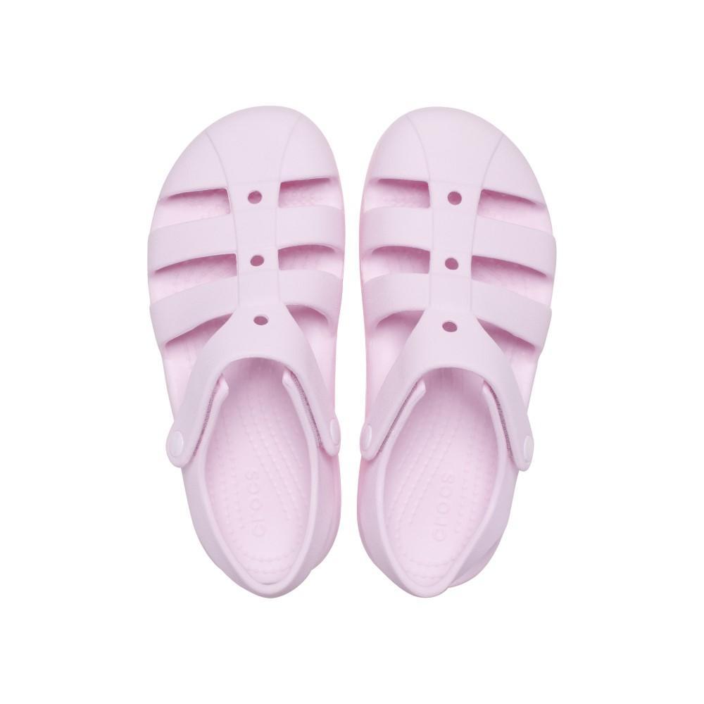 Sandália crocs classic fisherman k pink milk - 5