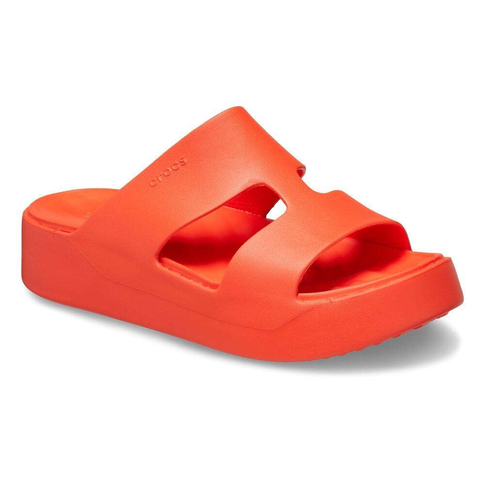 Sandália crocs getaway platform h-strap lava - 2