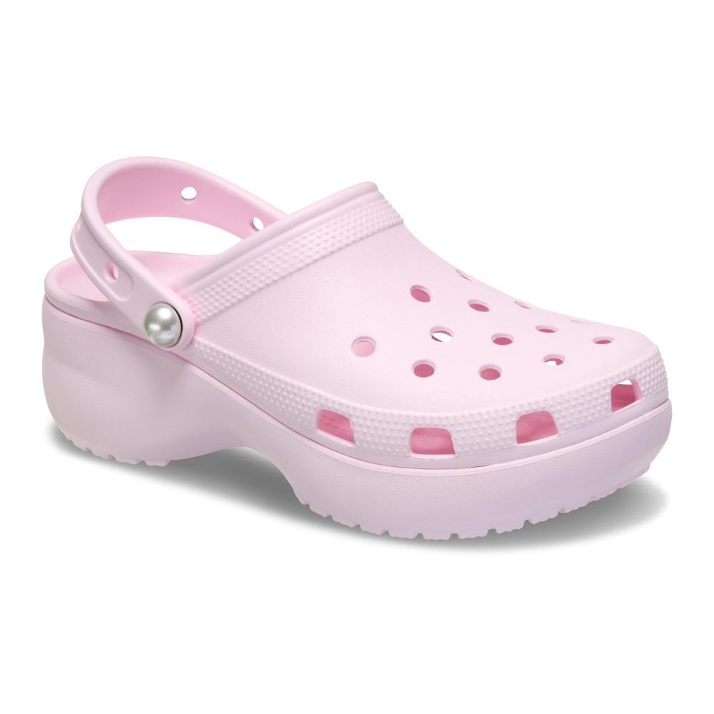 Sandália Crocs Classic Platform Pearl Clog Pink Milk - 2