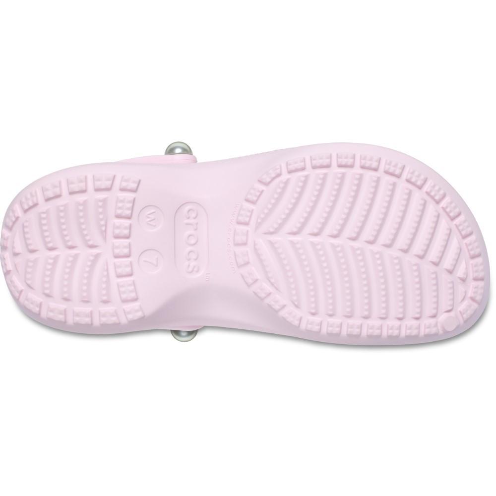 Sandália Crocs Classic Platform Pearl Clog Pink Milk - 6