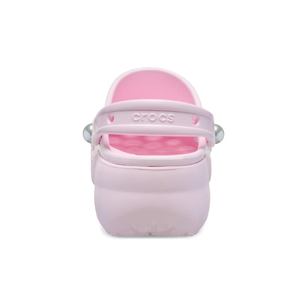 Sandália Crocs Classic Platform Pearl Clog Pink Milk - 7