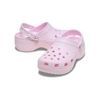 Sandália Crocs Classic Platform Pearl Clog Pink Milk
