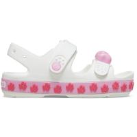 Sandália crocs crocband cruiser pet t white/pink tweed - 1