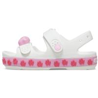 Sandália crocs crocband cruiser pet t white/pink tweed - 3