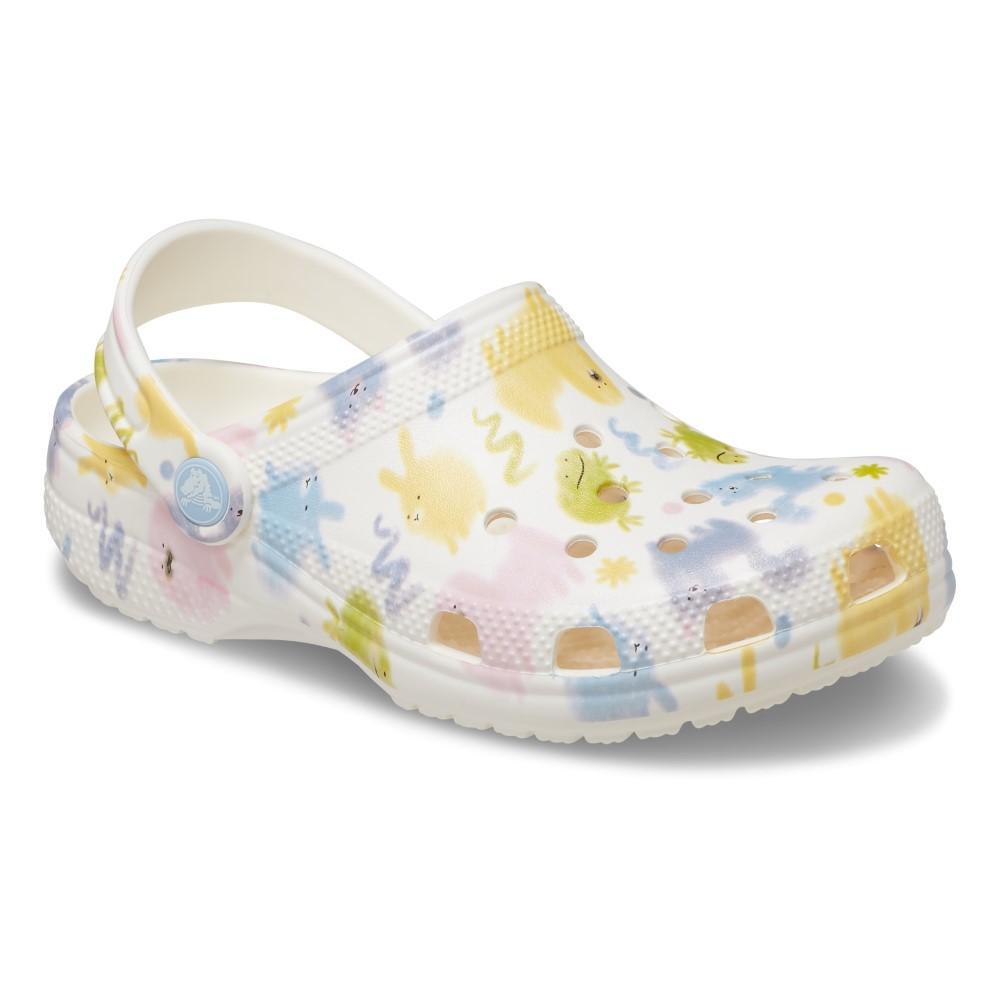 Sandália crocs classic pastel pets clog t chalk - 2