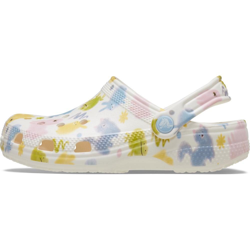 Sandália crocs classic pastel pets clog t chalk - 3
