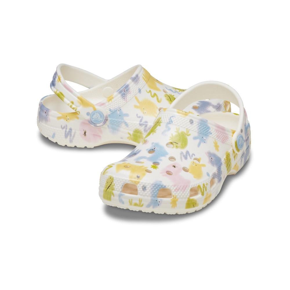 Sandália crocs classic pastel pets clog t chalk - 4