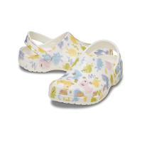Sandália crocs classic pastel pets clog t chalk