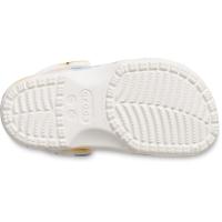 Sandália crocs classic pastel pets clog t chalk - 6