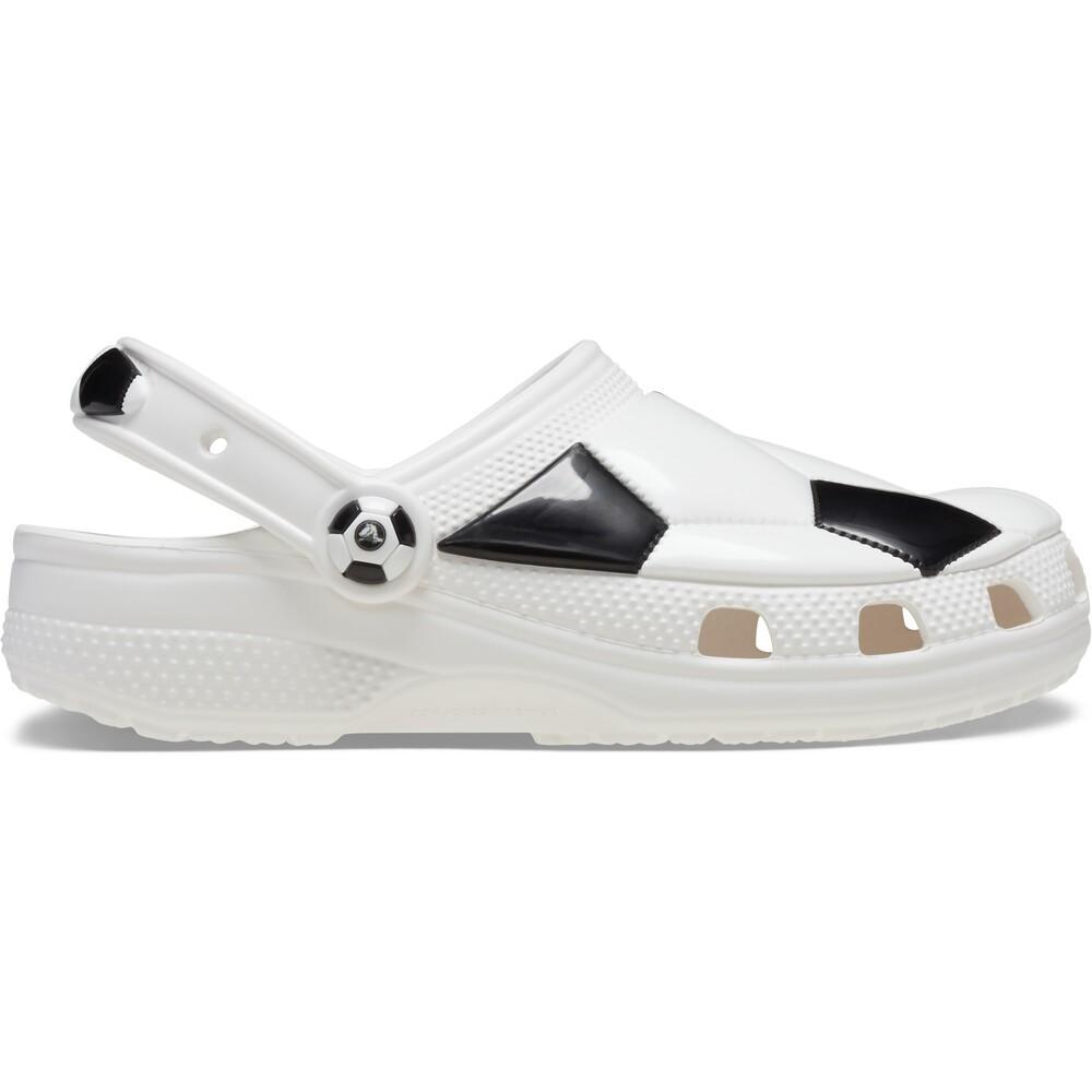 Sandália crocs classic bola futebol clog t white/black - 1