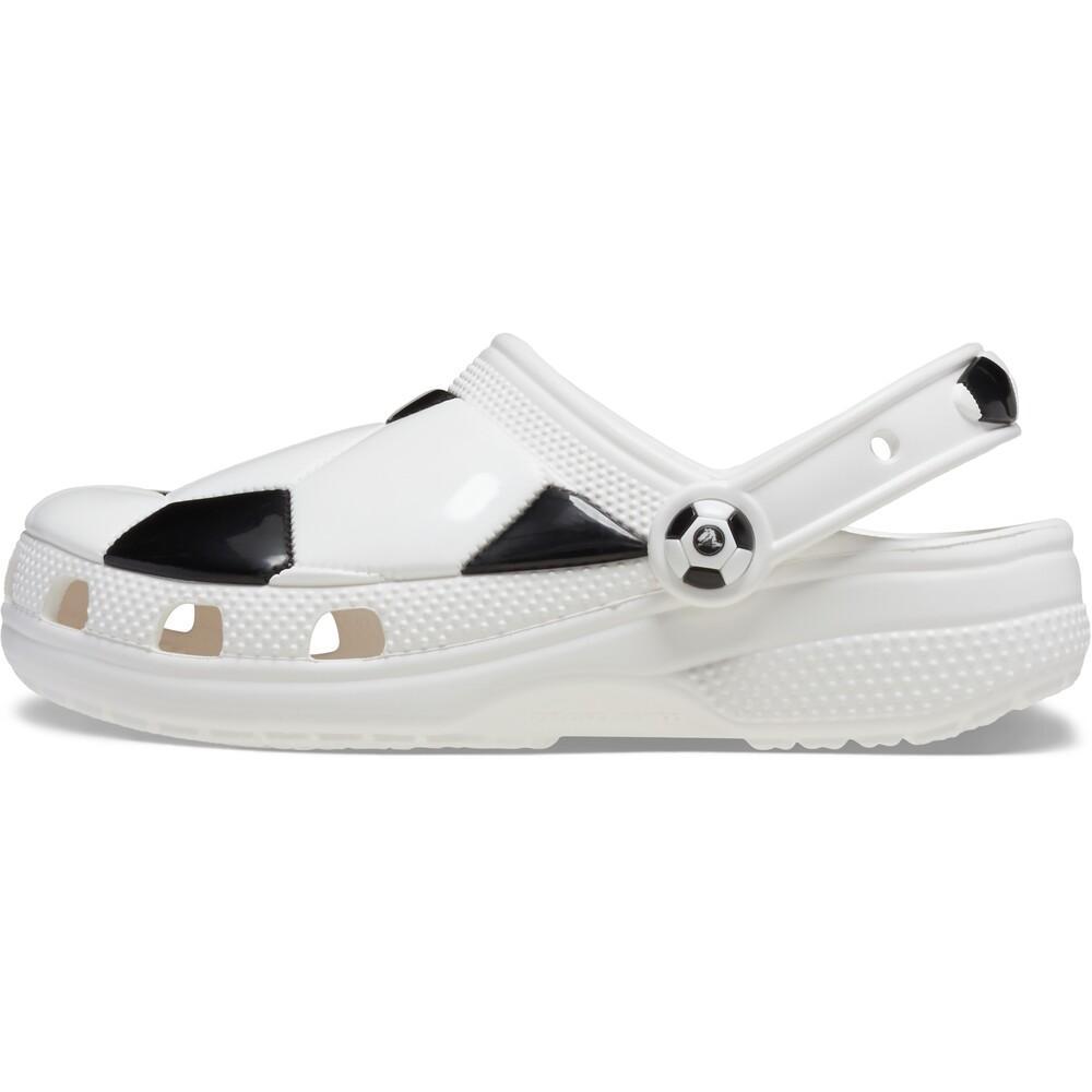Sandália crocs classic bola futebol clog t white/black - 3