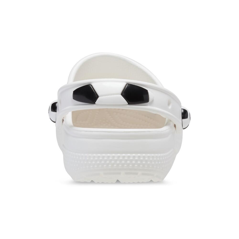Sandália crocs classic bola futebol clog t white/black - 7