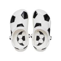 Sandália crocs classic bola futebol clog t white/black - 5