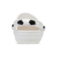 Sandália crocs classic bola futebol clog t white/black - 7
