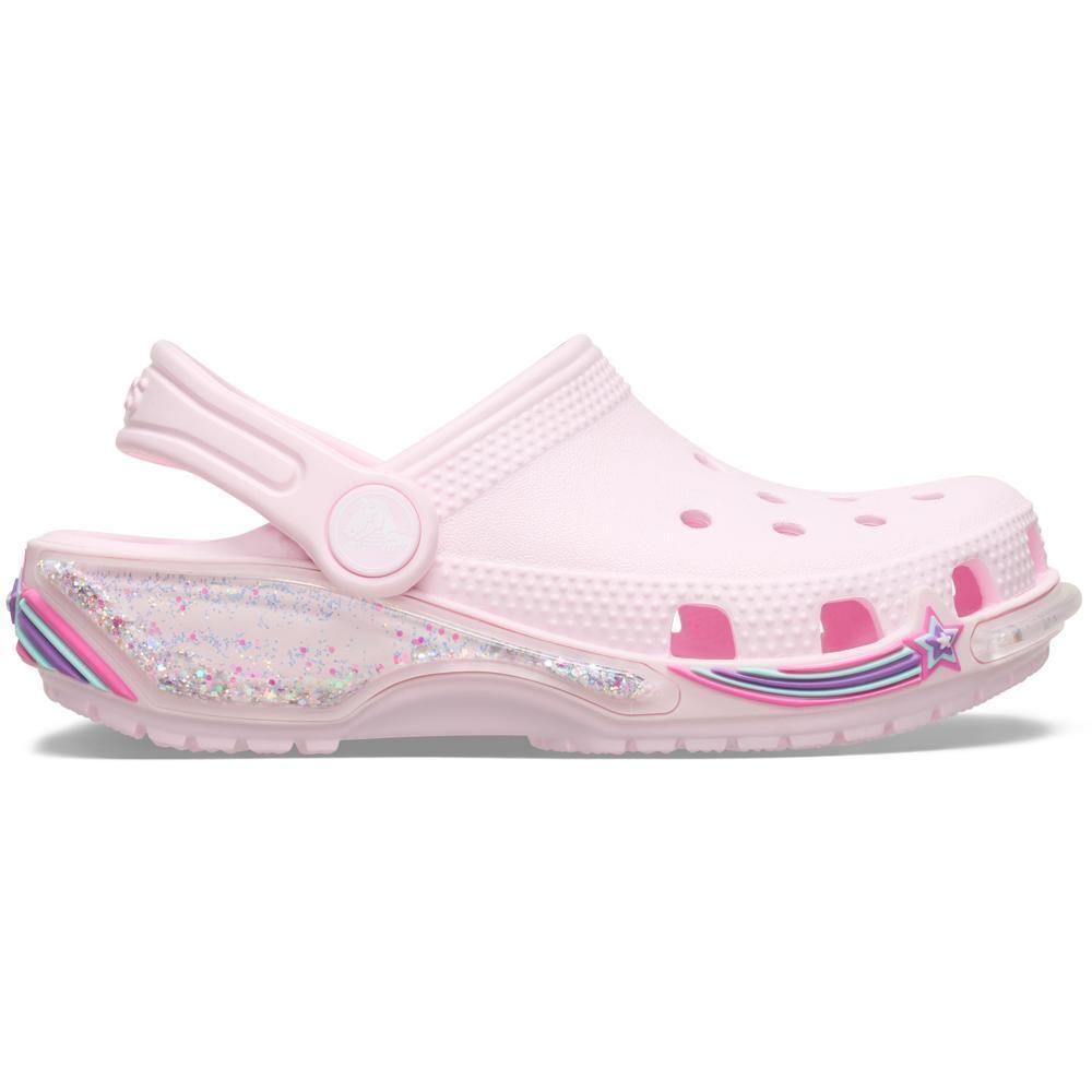Sandália Crocs Classic Star Sparkle Shaker Clog T Pink Milk - 1