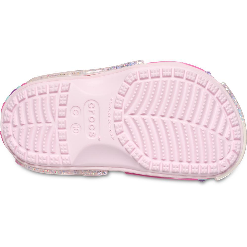 Sandália Crocs Classic Star Sparkle Shaker Clog T Pink Milk - 6