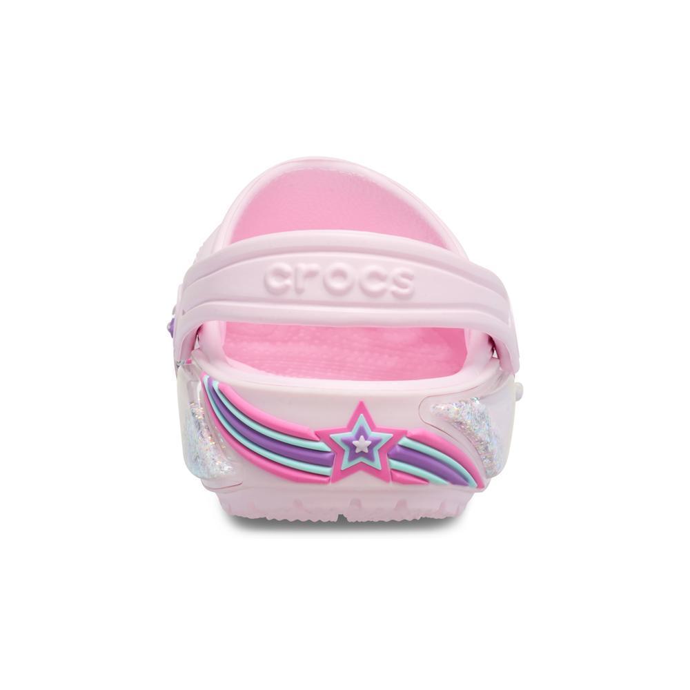 Sandália Crocs Classic Star Sparkle Shaker Clog T Pink Milk - 7