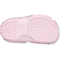 Sandália Crocs Classic Star Sparkle Shaker Clog T Pink Milk - 6