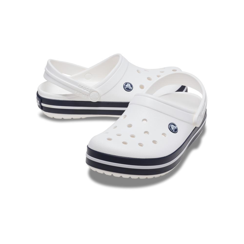 Sandália Crocs Crocband Clog K White/Navy - 4