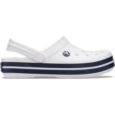 Sandália Crocs Crocband Clog K White/Navy