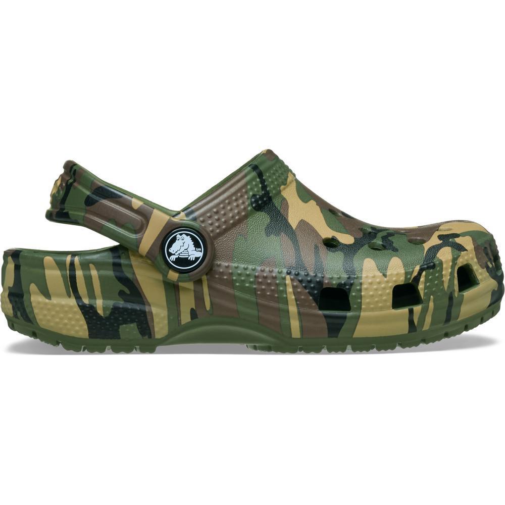 Sandália Crocs Classic Camouflage Clog T Army Green/Multi - 1