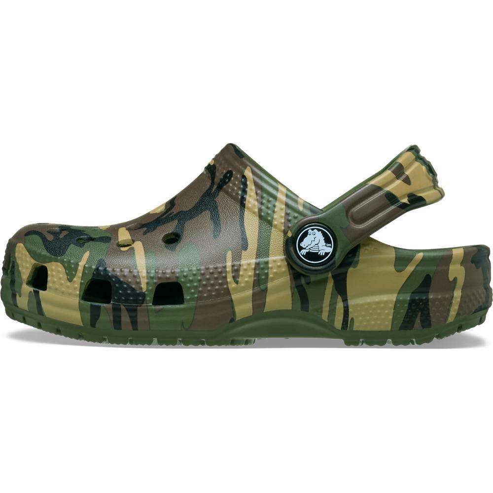 Sandália Crocs Classic Camouflage Clog T Army Green/Multi - 3