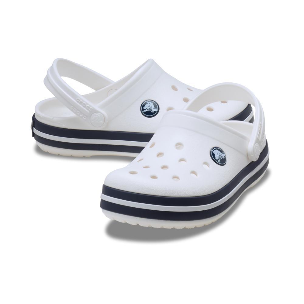 Sandália Crocs Crocband Clog T White/Navy - 4