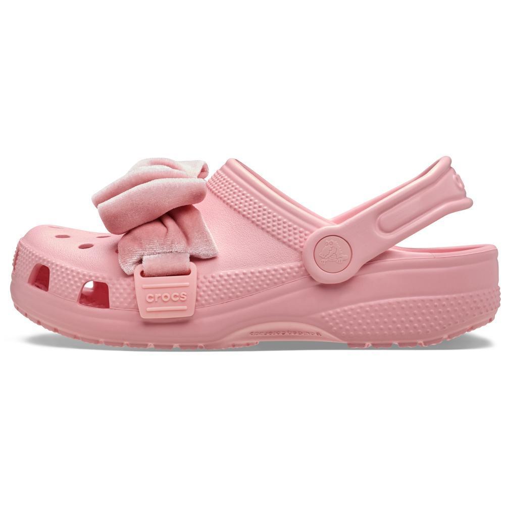 Sandália Crocs Classic Bow Clog K Powder Pink - 3