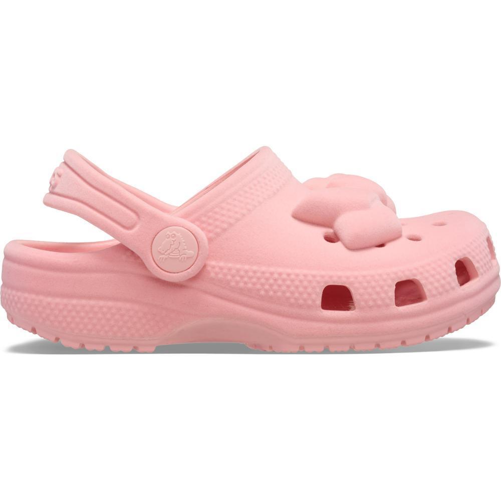 Sandália Crocs Classic Velvet Bow Clog T Powder Pink - 1