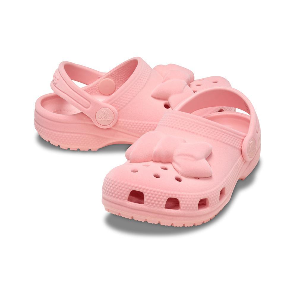 Sandália Crocs Classic Velvet Bow Clog T Powder Pink - 4