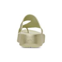 Sandália Crocs Getaway Platform Toe Loop Champagne Metallic - 7