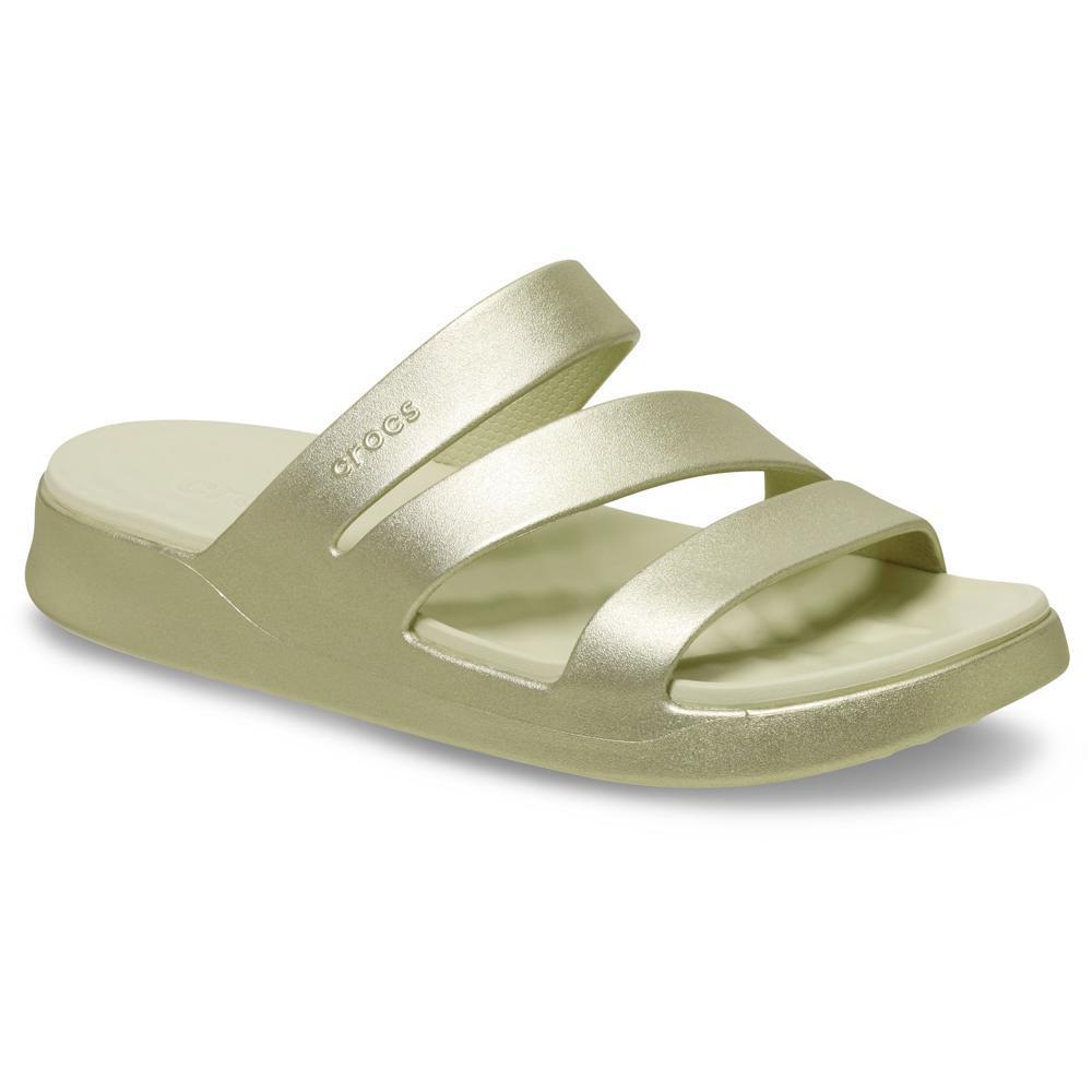 Sandália Crocs Getaway Metallic Strappy Sandal Champagne Metallic - 2
