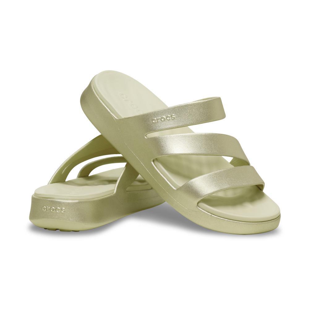 Sandália Crocs Getaway Metallic Strappy Sandal Champagne Metallic - 4